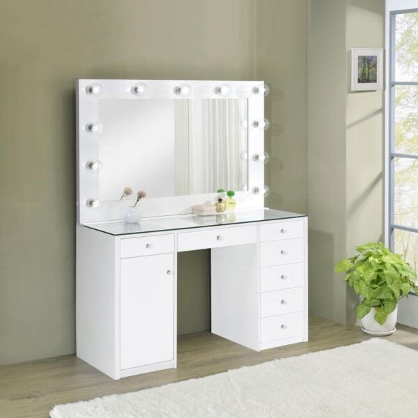 Acena 7-Drawer Vanity Set with Lights