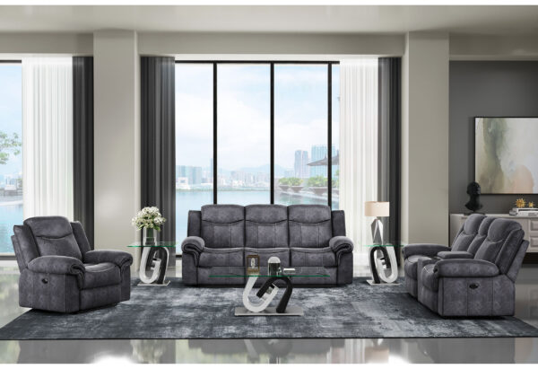 Domino Power Reclining Sofa & Console Loveseat