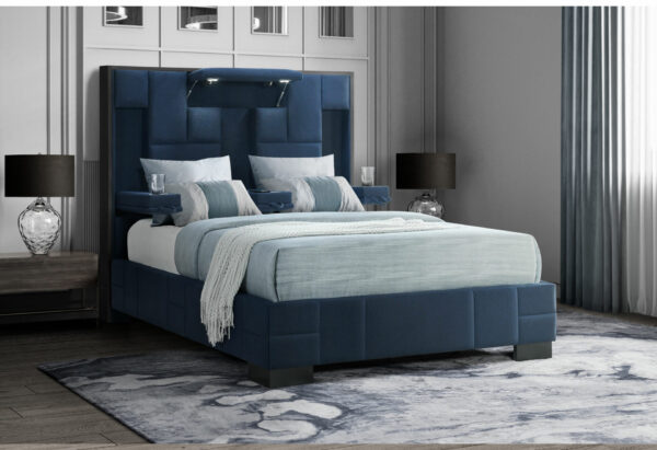 Oscar Queen Navy Blue Bed